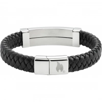 Браслет Zippo Steel Bar Braided Leather Bracelet (20 см) купить в Йошкар-Оле