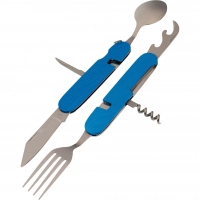 Многофункциональный походный нож (ложка,вилка,нож) 6-в-1, синий купить в Йошкар-Оле