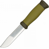 Нож с фиксированным лезвием Morakniv 2000, сталь Sandvik 12C27, рукоять пластик/резина, зеленый купить в Йошкар-Оле