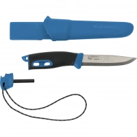 Нож с фиксированным лезвием Morakniv Companion Spark (S) Blue, сталь Sandvik 12C27, рукоять резина/пластик купить в Йошкар-Оле