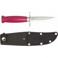 Нож с фиксированным лезвием Morakniv Scout 39 Safe Cerise, сталь Sandvik 12С27, рукоять береза, розовый купить в Йошкар-Оле