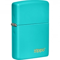 Зажигалка Classic Flat Turquoise ZIPPO Logo купить в Йошкар-Оле