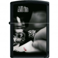 Зажигалка ZIPPO All In, латунь с покрытием Black Matte, чёрная, матовая, 36x12x56 мм купить в Йошкар-Оле