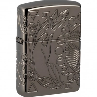 Зажигалка ZIPPO Armor® Wicca Design с покрытием Black Ice®, черная купить в Йошкар-Оле